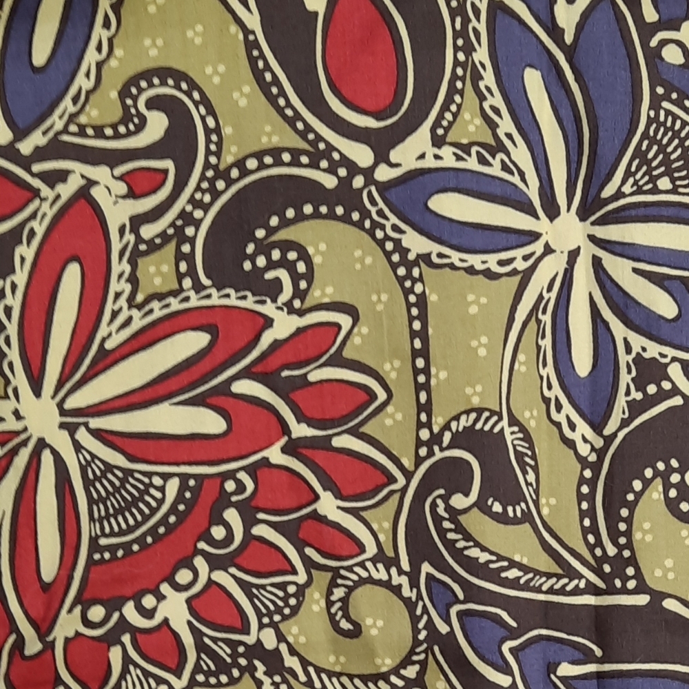 Willi Smith Floral Paisley Cotton Skirt SZ 10 - Picture 7 of 7